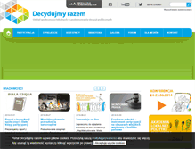 Tablet Screenshot of decydujmyrazem.pl